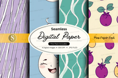 Seamless digital paper pack with floral and geometric patter Product Image 1