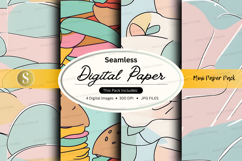 Seamless digital paper pack with pastel textures and pattern Product Image 1