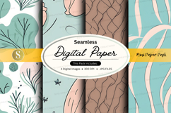 Seamless digital paper textures pack with floral and marble Product Image 1