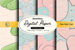 Seamless digital paper texture background with pastel colors Product Image 1