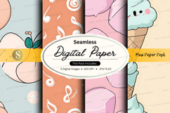 Seamless digital paper pack with pastel textures and pattern Product Image 1