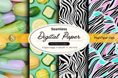 Seamless digital paper pack with geometric patterns and text Product Image 1