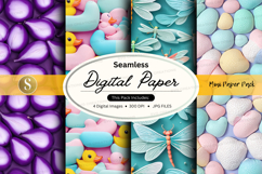 Seamless digital paper pack with pastel textures and pattern Product Image 1