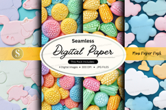 Seamless digital paper pack with pastel polka dots textures Product Image 1