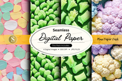 Seamless digital paper pack with floral textures and pastel Product Image 1