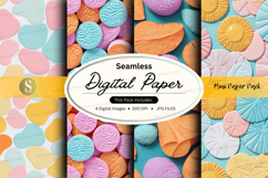 Seamless digital paper pack pastel watercolor textures backg Product Image 1