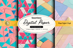 Seamless digital paper pack with geometric patterns and past Product Image 1