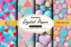 Seamless digital paper pack pastel polka dots textures Product Image 1
