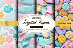 Seamless digital paper pack with pastel textures and pattern Product Image 1