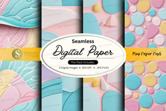 Seamless digital paper pack pastel watercolor textures backg Product Image 1