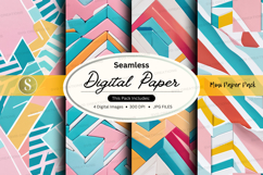 Seamless digital paper pack with geometric patterns and past Product Image 1