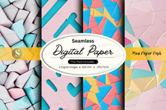 Seamless digital paper pack with geometric pastel patterns Product Image 1