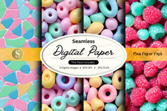Seamless digital paper pack colorful pastel textures backgro Product Image 1