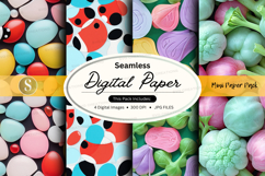 Seamless digital paper pack colorful polka dots textures Product Image 1