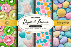 Seamless digital paper patterns colorful backgrounds design Product Image 1