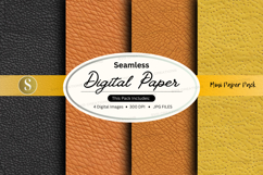Seamless digital paper pack mockup with gold foil texture Product Image 1