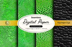 Seamless digital paper pack green hexagon texture background Product Image 1