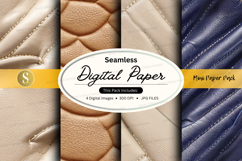 Seamless digital paper texture pack beige quilted mockup Product Image 1