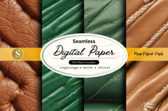 Seamless digital paper texture brown leather mockup design Product Image 1