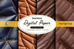 Seamless digital paper pack brown leather texture background Product Image 1