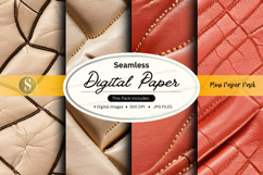 Seamless digital paper texture pack beige red quilted backgr Product Image 1