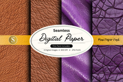 Seamless digital paper textures pack purple brown gold desig Product Image 1