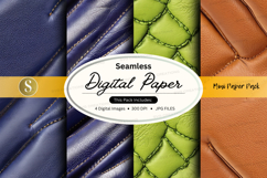 Seamless digital paper texture pack green gold mockup Product Image 1