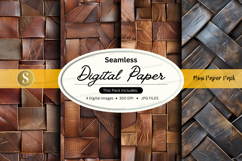 Seamless digital paper pack wood texture background design Product Image 1