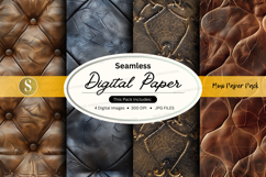 Seamless digital paper textures pack vintage leather brown Product Image 1