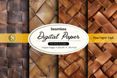 Seamless digital paper textures brown craft background Product Image 1