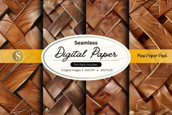 Seamless digital paper pack brown texture background Product Image 1