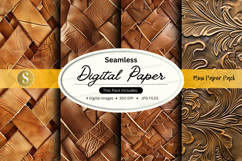 Seamless digital paper textures pack vintage gold brown Product Image 1
