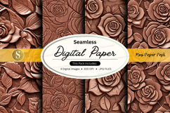 Seamless rose gold digital paper texture pack background Product Image 1