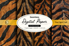 Seamless digital paper texture with autumn leaves design Product Image 1