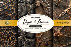 Seamless digital paper texture dark elegant mockup design Product Image 1