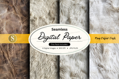 Seamless digital paper textures pack with soft grain and neu Product Image 1