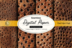 Seamless digital paper texture rustic brown mockup Product Image 1