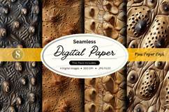 Seamless digital paper textures vintage craft background Product Image 1