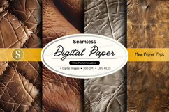 Seamless digital paper texture pack vintage craft background Product Image 1