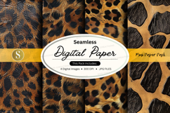 Seamless digital paper pack with leopard and snake patterns Product Image 1
