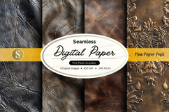 Seamless digital paper pack gold floral texture background Product Image 1