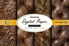 Seamless digital paper texture gold brown vintage design Product Image 1