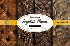 Seamless digital paper pack with elegant leather texture bac Product Image 1