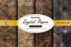 Seamless digital paper texture pack with camo pattern design Product Image 1