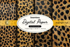 Seamless digital paper pad with leopard print background Product Image 1