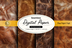 Seamless digital paper texture pack brown vintage design Product Image 1