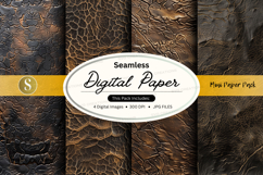 Seamless digital paper texture pack vintage design mockup Product Image 1