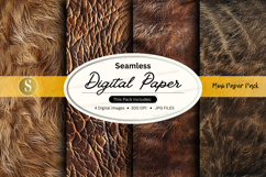 Seamless digital paper texture pack brown vintage design Product Image 1