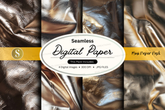 Seamless gold digital paper texture background shiny metalli Product Image 1