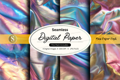 Seamless digital paper textures pack with metallic foil shin Product Image 1